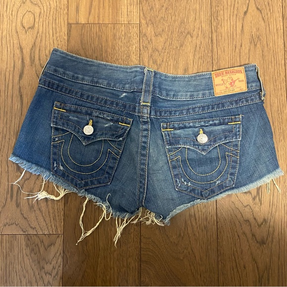 True religion joey cut off jean shorts 31 - Picture 1 of 4